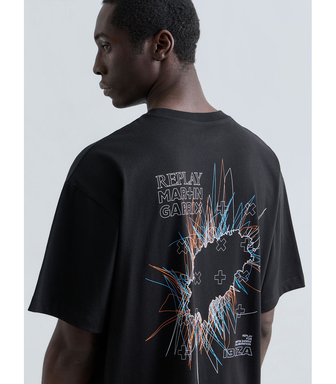 REPLAY &times; MARTIN GARRIX グラフィックTEE IBIZA ISLAND 詳細画像 ブラック 1